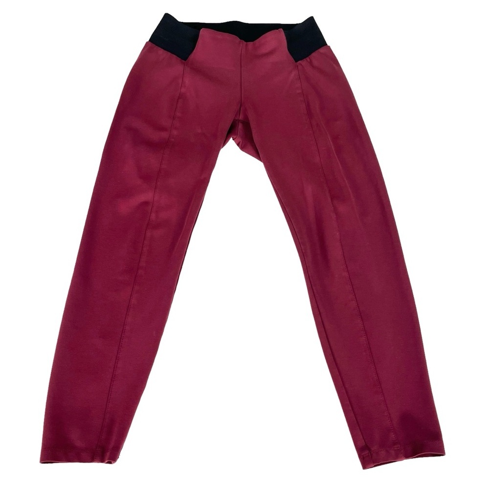 A Pea in the Pod Maroon Maternity Ponte‎ Leggings Womens Size M